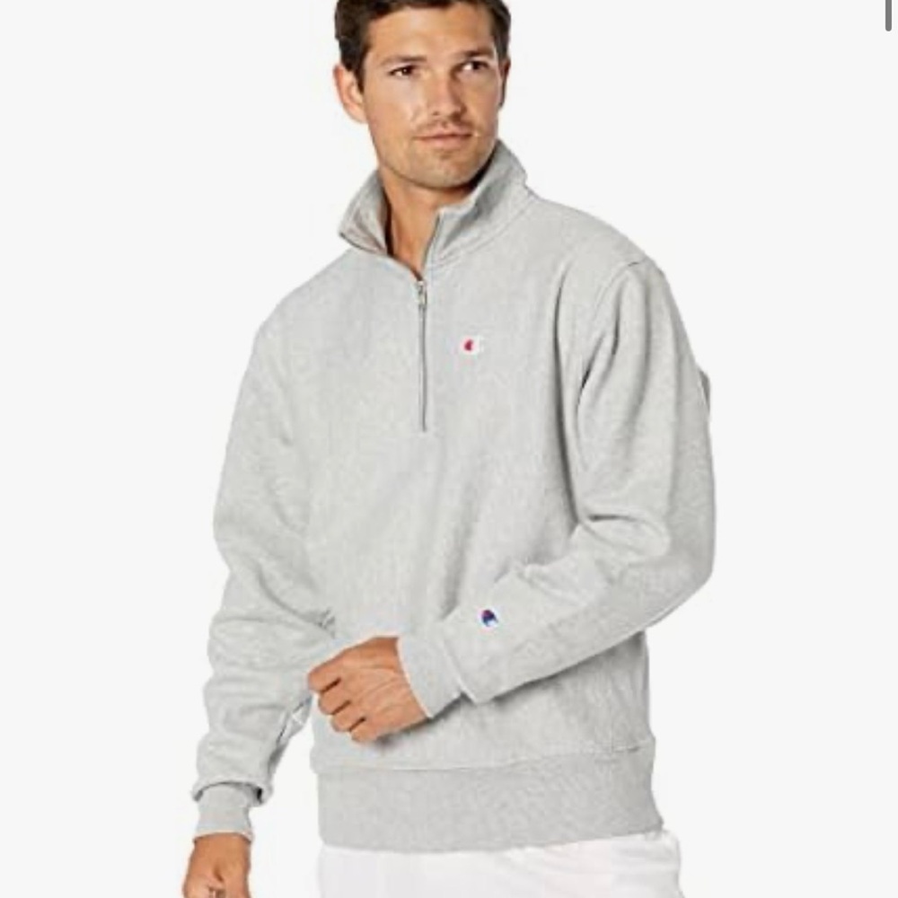 Champion Men’s Oxford Gray Half-Zip Pullover